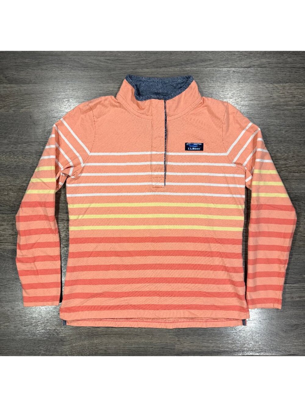 L.L. Bean Women's Soft Cotton Rugby Sweater - Peach